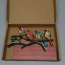 Stained Glass Birds on a Branch Desktop Ornaments Bird Decor, Bird Figurines Decorations for The Home Decor, Gifts for Bird Lovers