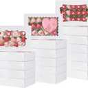 TOMNK 60pcs Mother's Day Cookie Boxes, 12x8x2.5 Inches 3 Style Bakery Boxes, Treat Containers with Window for Candies, Chocolate Strawberries, Cakes, Muffins, Donuts