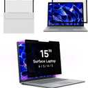 Privacy Screen for Surface Laptop 6/5/4/3-15 Inch, Removable Computer Screen Anti-Spy Filter Shield for Microsoft Surface Laptop 15in