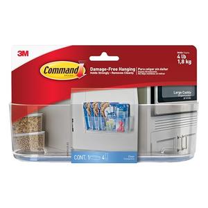 Command Large Caddy, Holds up to 4 lb, 8.6" x 3.1" x 3", 1 Caddy, Damage Free Organization Wall Mount to Cabinet, Kitchen, Pantry, Closet, or Under Sink