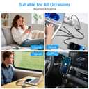 4 in 2 Retractable Charging Cable 4A,2Pack 4Ft Multi Chargers for All Devices,USBC Charging Cable with A/C to Type C/L/Micro USB Ports Universal Multiple USB Cable for iPhone Series/Samsung/Tablets/PS