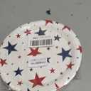 50PCS 4th of July Paper Plates, American Flag Patriotic Plates Supplies | Disposable 9 Inch Red White and Blue Plates Sets, Memorial Day Independence Day Tableware for Fourth of July Decorations