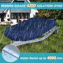 600D Marine Grade Fade and Tear Resistant Dinghy Cover, Heavy Duty Waterproof and Sunproof Inflatable Boat Cover, Navy (10.5'-11.5' Long)