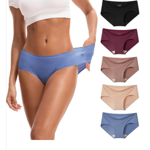 INNERSY Women's Soft & Thin No Show Modal Underwear Quick Dry Panties for Summer 5-Pack (Large)