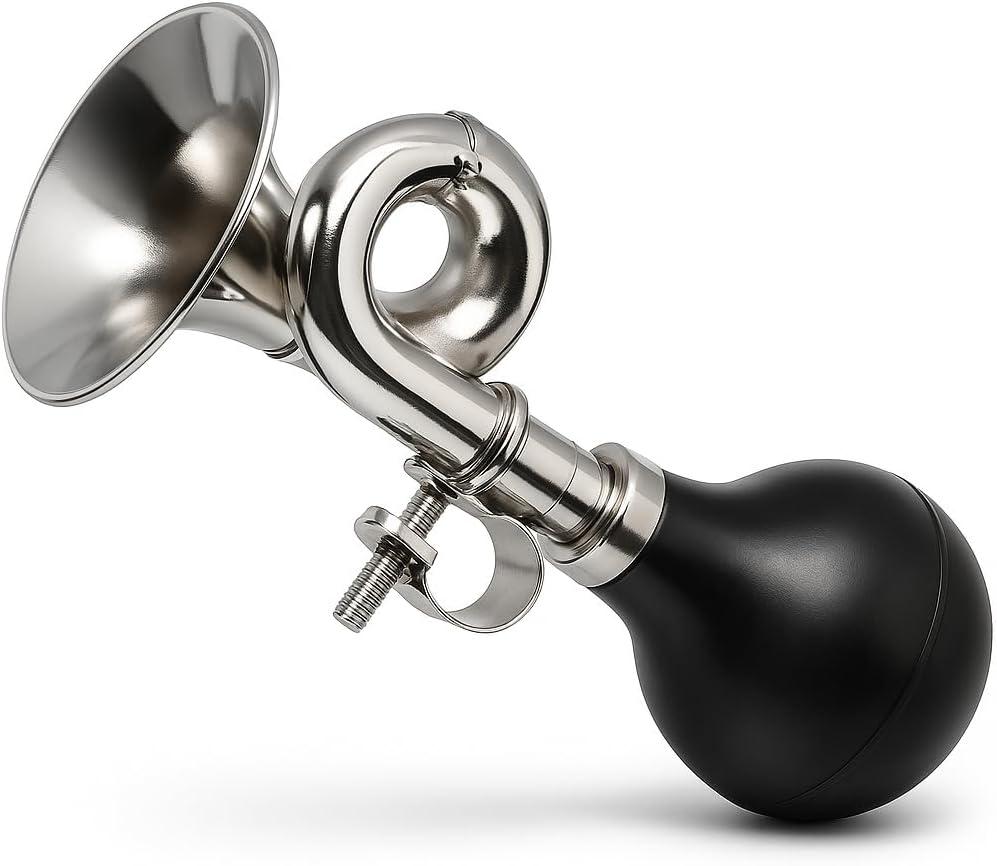 EZYoutdoor Aluminum Alloy Bike Horn, Loud Bicycle Horns for Kids and Adults,Retro and Easy-to-Install Bicycle Accessories