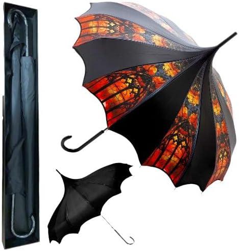 Custom Printed Vampire Gothic Pagoda Umbrella TWO PACK - Artisan Collection - BONUS Dark Wing Pagoda Umbrella 