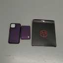 Compatible with Magsafe for iPhone 14 Wallet Case Magnetic Card Holder, RFID Blocking 2 in 1 Detachable Kickstand Shockproof Case for Women Men, Purple