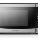 Chefman Countertop Microwave Oven 1.1 Cu. Ft. Digital Stainless Steel Microwave 1000 Watts with 6 Auto Menus, 10 Power Levels, Eco Mode, Memory, Mute Function, Child Safety Lock, Easy Clean