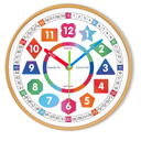 Wall Clock for KidsTelling Time Easily Teaching Clock Silent Non Ticking Battery Operated Colorful Teaching Time Clock Decorative for Kids Room Classroom School Playroom (10 Inch)