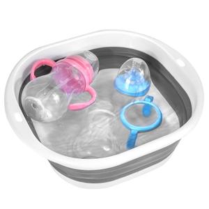 Collapsible Wash Basin for Baby Bottles, Baby wash Basin, Baby dishwashing Basin, Travel and Picnic Essential