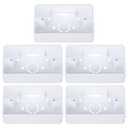 Totority Wall Socket Box 5 Pack Surface Mount Electrical Outlet Boxes 4.72X2.87X1.37 Inch External Installation Junction Boxes for Home Power Low Voltage Applications