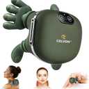 Neck Massager with Hands, Cordless Heated Shiatsu Neck & Shoulder Massager for Deep Tissue Muscle Pain Relief, Finger Kneading Back Massager, Rechargeable Gift for Men & Women