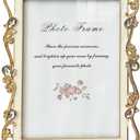 Glamorous Zinc Alloy Bow Rhinestone Picture Frame Elegant Sparkle, Vintage Design,Floral Design (Gold rhinestone, 4 * 6in)