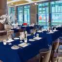 sancua Navy Blue Tablecloths for 8 Foot Rectangle Tables, 8 Pack - Washable Polyester Fabric Table Cloth for Wedding Party, Birthday, Banquet Reception, 60x120 Inch