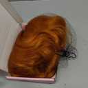 YESEGO Long Halloween Orange Ginger Curly Wavy Wigs for Women 26 Inch Lace Front Wig Middle Part Wig Heat Resistant Fiber Natural Body Wave Wigs For Daily Cosplay Party Use