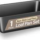 BAKKENMASTER Loaf Pan Set 1-Piece - Deluxe Nonstick Carbon Steel Bakeware for Perfect Bread and Cakes  Dishwasher Safe, Premium Pans for Home Baking (Gray)