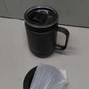 Happiness Smart Heated Coffee Mug,16oz Rechargeable Electric Self Heating Temperature Control Coffee Cup (Black)