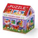 Crocodile Creek 50-Piece Jigsaw Puzzle - Fun Table or Floor Puzzles for Kids Ages 4-6 and Up - Includes Heavy-Duty Shaped Box for Storage - Chicken Coop - 14" x 18" Finished