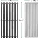 Cast Iron Grill Grates and Stainless Steel Emitter Plates for Char-Broil 463247311, 463231711, 463247512, 463271314, 463241414, 463224912, 463248208, 463247310, Kenmore 463268107 Gas Grills