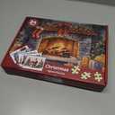 Halloscume 6 Pack 144 Large Piece Christmas Dementia Puzzle for Seniors Santa Claus Snow Cabin Fireplace Memory Paper Jigsaw Puzzles Game for Elderly Adults