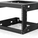 6U Wall Mount Open Frame 19 Inch Server Equipment Network Cabinet 18 inches Depth, Suitable for IT Equipment, A/V Devices