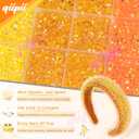 qiipii 2mm-6mm 3 Color Orange AB Series Jelly Resin Rhinestones w B7000 Jewelry Glue for Bedazzling Crafting Flatback Stones Gems Diamonds for Nails Face Eyes Makeup Tumblers Bottles Crafts Clothes
