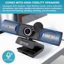 Webcam with Microphone and Speaker, 1080P Web Camera for Desktop Computer Laptop, USB Camera with Physical Privacy Cover,Plug and Play, Streaming Webcam, Wide Angle PC Cam (1080p mic Speaker)