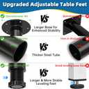 Adjustable Metal Table Legs 21-36 Inch, Heavy Duty Furniture Legs Set(4PCS)