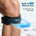 AGPTEK Plus Size Knee Brace for Women & Men, Pain Relief Patella Tendon Knee Strap 2 Pack, Adjustable Knee Support Band for Running Weightlifting Baseball Tennis Volleyball Jogging Bicycle Climbing, 11.02-20.87in