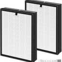 Katerelis 2 Pack 400 Replacement Filter Compatible with Puro 400 Air Filter, 3-in-1 Grade True HP-14 Air Filter with Activated Carbon Filter, Filters up to 99.97% of common household pollutants