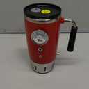 Tech Tools Heated Car Travel Mug - Keeps Your Bevrege Hot - Retro Style - Stainless Steel 12 Volts (Red)