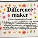 Difference Maker Gifts Makeup Bag, Thank You Appreciation Gifts for Women Teacher Boss Leader Coworker, Difference Maker Definition Zipper Makeup Pouch