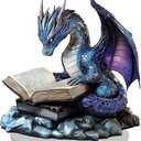CAEJCCL Clear Desktop Decorative Sign Dragon Read Book Gifts for Women Friends Coworker Funny Acrylic Desk Decoration Sign for Home Office Decor with Stand 7.8 Inch