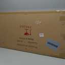 Boiee Art,24x48Inch Handmade Wrapped Canvas Paintings Pure White Textured Feather Wall Art Minimalist Style Vertical Contemporary Artwork Framed Art Wall Decor