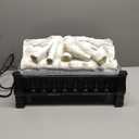 21" Freestanding Electric Fireplace Log Set with Cracking Sound, Fireplace Insert Heater with 8H Timer, 750w/1500w, 5 Flame Brightness & 5 Flicker Speeds, Overheat Protection, Remote Control (Whitish Gray)