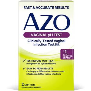 AZO Vaginal pH Test Kit, Clinically-Tested Vaginal Infection Test Kit, FSA/HSA Eligible, Fast & Accurate Results, from The #1 Most Trusted Urinary Health Brand, 1 Self-Test