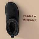 Snow Boots for women, Platform Mini Boots for women Comfortable and Furry (9, Black)