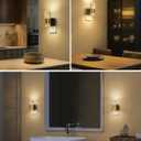 BAALTTO Night Lights Plug into Wall Decorative, Modern Crystal Wall Sconce with Dimming Switch, Perfect for Bedroom, Living Room, Hallway, Bathroom,Baby's Room (Gold)