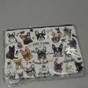 DOOX French Bulldog Makeup Bags with Lining, Funny Cosmetic Bags Pencil Pouch - Double-Sided Print - Cute Birthday & Christmas French Bulldog Gifts for Daughter, Sister, Women