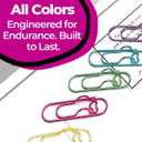 50 Pcs Metal Pen Holder Clips for Notebook, Heart Pen Clip for Notebook, Jumbo Paper Clips with 10 Colors (Gold, Rose Gold, Silver, Blue, Pink, Purple, Green, Red, Rainbow, Rose Gold Cross)