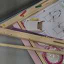 Kids Wooden Easel with Paper Roll, Adjustable Magnetic Double Sided Drawing Board Whiteboard & Chalkboard Dry Easel Board, Children Art Easel for 3-12 Years Kids Boys Girls Painting Drawing (Pink)