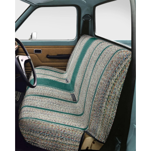 West Coast Auto Car Seat Covers, Baja Saddle Blanket Car Accessories, Universal Fit for Ford, Chevrolet, Dodge, Bench Seats, and Full-Size Pickup Trucks (Green)