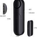 Window and Door Alarm When Opened for Kids Safety/Home Security, 2 Pack Sliding Door Sensor Alarms with Remote for Dementia,Burglar Alert for Business/Garage/Apartment Entry,Back/Front/Pool, Black