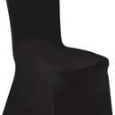 100 Pcs Black Washable Removable Universal for Wedding Party Dining Banquet Polyester Spandex Stretch Slipcovers Chair Covers