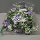 4 Pcs Purple Rose Candle Rings - Artificial Floral Wreaths with Eucalyptus Leaves Greenery Flower Wreaths for Pillar Farmhouse Wedding Centerpiece Party Home Decor