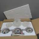 LOUSACE 3 Light Bathroom Vanity Light Brushed Nickel, Bathroom Lighting Fixtures with Clear Glass Shades Over Vanity Mirror, Modern Wall Sconces Fixtures for Bedroom Living Room, E26 Socket