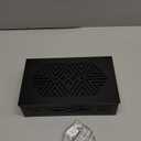 Saillong Doorbell Chime Cover Box Only, Decorative Wood Doorbell Cover for Wall inside With Geometric Design, Universal Indoor Doorbells Covers with Self Adhesive Tape, Easy to Install (Black)