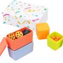 Silicone Dips Containers Compatible with OmieBox, 4 Pack Salad Dressing Container To Go for Most Bento Lunch Box, Small Snack Condiment Container with Lids for kids