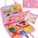 Exorany Busy Board Montessori Toys for Toddler Girls & Boys Birthday Gifts, Sensory Toys for Toddlers, Educational Travel Toy, Preschool Activities for Learning Fine Motor Skills