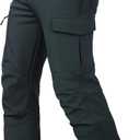 Men's Snow Pants Ski Softshell Warm Outdoor Fleece Lined Insulated Waterproof Winter Work Travel Hiking Pants (XX-Large, Dark Gray)